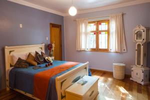 a bedroom with a large bed and a window at Hotel Parque M&eacute;xico Boutique in Mexico City