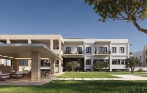 an exterior view of a building at Lantana Villas & Hotel in Peyia