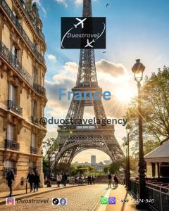 a picture of the eiffel tower in paris at duostravel in Ferizaj