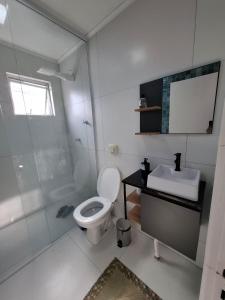 Koupelna v ubytování Studio central na cidade do Cristo