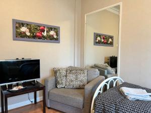 TV a/nebo společenská místnost v ubytování Ekeby i Bro + 6 fotografií