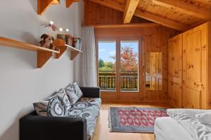 Postel nebo postele na pokoji v ubytování Maison Crans-Montana, 7 pers - 7 lits, Jardin & Carnotzet