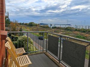 Balkón nebo terasa v ubytování Gästewohnung und Service-Apartment Hermsdorf