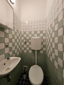 Koupelna v ubytování Historic Townhouse Apartment Tina by City Hall + 18 fotografií