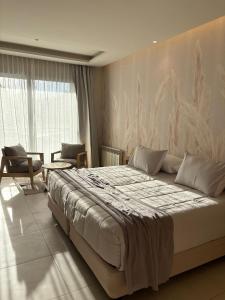 a bedroom with a large bed in a room at Alcántara Hotel Chacras de Coria in Ciudad Lujan de Cuyo +14 photos