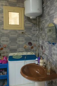 een badkamer met een wastafel en een watertank bij feel lik your home in Saint. Catherine