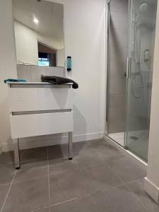 Koupelna v ubytování Studio Rénové - Cœur de Ville WIFI