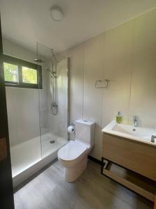 Ένα μπάνιο στο lodge arbolito