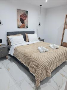 Ένα ή περισσότερα κρεβάτια σε δωμάτιο στο Studio HARMONY