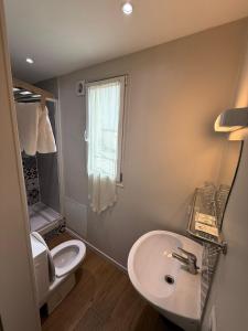 a bathroom with a sink and a toilet at LAFAYETTE HOTEL in Paris +45 photos