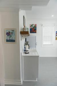 a kitchen with a white counter and a sink at Little Noone in Jackson