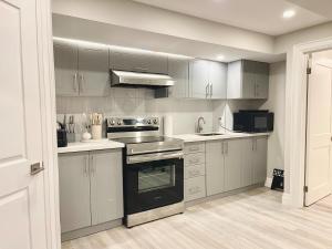 Kuchyň nebo kuchyňský kout v ubytování Modern Basement Apartment
