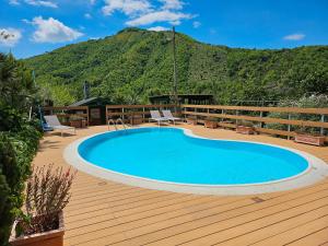 Γενική θέα στο βουνό ή θέα στο βουνό από  αυτό το κατάλυμα σε φάρμα