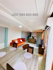 Χώρος καθιστικού στο Studio palais de congrès Eulalie 1