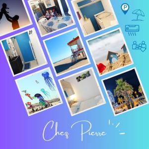 a collage of photos of their home at Chez Pierre in Narbonne