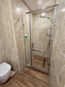 エレバンにあるYour Yerevan Homeのシャワーとトイレ付きのバスルーム +9枚の写真