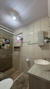 Phòng tắm tại Refúgio do Khalifa