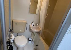 a small bathroom with a toilet and a sink at Silver Heights 3rd floor 302,303,304 - Vacation STAY 59958v in Osaka