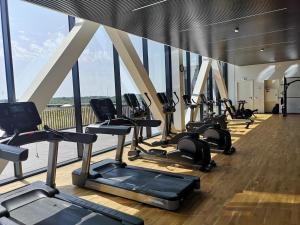 Fitness centrum a/nebo fitness zařízení v ubytování Beautiful Exclusive Studio in Cloche d'Or