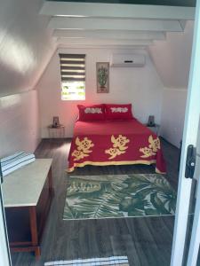 Katil atau katil-katil dalam bilik di Cottage Beach