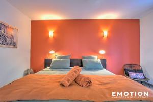 Postel nebo postele na pokoji v ubytování Appartement 2 chambres sur la plage de grand case