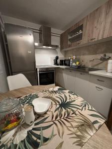 Η κουζίνα ή μικρή κουζίνα στο Apartman Rejjan +9 φωτογραφίες