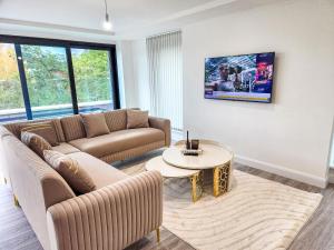 Μια τηλεόραση ή/και κέντρο ψυχαγωγίας στο Luxury 3 Bedroom Penthouse Apartment