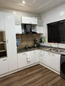 Kuchyň nebo kuchyňský kout v ubytování Lake Homes Apartment