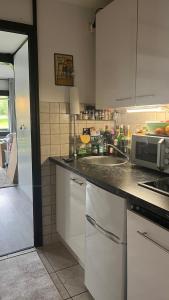 Kuchyň nebo kuchyňský kout v ubytování Ferienwohnung Schäfer