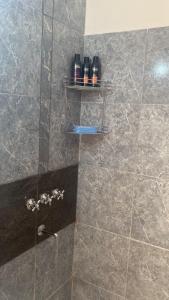 チレシトにあるComplejo Paimán - Alquiler por díaのガラスドア付きのシャワー付きのバスルーム