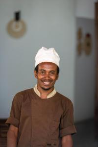 a man with a white turban on his head at Sangany Lodge in Befotaka Bay