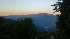 a view of a valley with mountains in the distance at Sayatri stay in Karsiyang