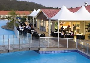 a view of the pool at the resort at Studio Lagoon Apartment in Salamander Bay