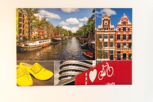 a collage of pictures of a canal and buildings at 211 Amsterdam, Studio Apartment, 30m2 1-4 Pers in Klagenfurt