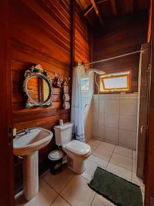 Koupelna v ubytování Madalena Guest House - Praia do Campeche