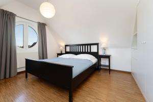 Postel nebo postele na pokoji v ubytování Ferienhaus Haltermann