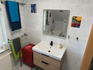 Koupelna v ubytování Pension Hettstedt + 20 fotografií