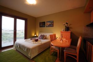 Postel nebo postele na pokoji v ubytování IWA CENTAR Apartments & Wellness