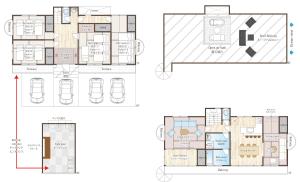 a floor plan and elevation of a house at 伊豆の情景 Izu Nostalgia in Ito