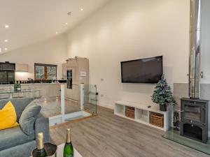 TV a/nebo společenská místnost v ubytování Waterside Lodge