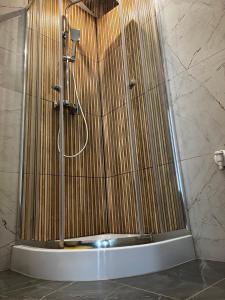 Koupelna v ubytování Apartament na Chrobrego