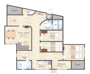 a floor plan of a house at Chichibu Nostalgia ちちぶの情景 in Chichibu