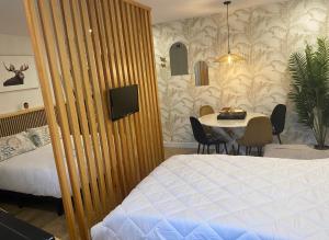 Postel nebo postele na pokoji v ubytování A Pousada do Camiño