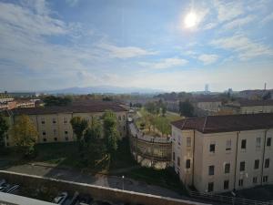 an aerial view of a city with buildings at vittorino in Turin