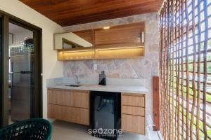 Kuchyň nebo kuchyňský kout v ubytování Apto 2 Quartos a 800 m da Praia TDC0109