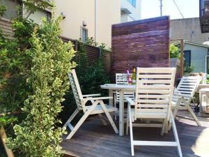 Patio nebo venkovní prostory v ubytování Plage Yuigahama