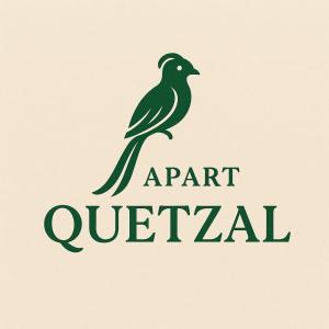 een vogel zittend op een tak met de tekst apartucarial bij departamentos apart quetzal in Villa Carlos Paz