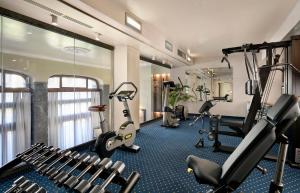 Fitness centrum a/nebo fitness zařízení v ubytování Hotel Kraft