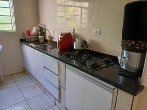 Dapur atau dapur kecil di Pousada do Chico