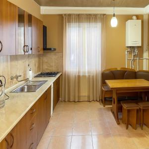 Kuchyň nebo kuchyňský kout v ubytování VILLA SABA WITH TWO BEDROOMS- სასტუმრო საბა